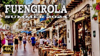 FUENGIROLA Spain beautiful town Bars amp restaurants  Costa Del Sol Malaga 4k [upl. by Kcod134]