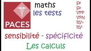 maths en médecine tests diagnostiques sensibilité spécificité dun test Se Sp VPP VPN proba condit [upl. by Stinson]