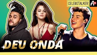 SELENA GOMEZ E THE WEEKND AOS BEIJOS E SHAWN MENDES NO BRASIL  Celebstalker [upl. by Rayner]