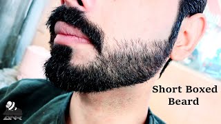 Short Boxed Beard  How To Trim Your Medium Beard 🔥✂️ [upl. by Kciredorb]