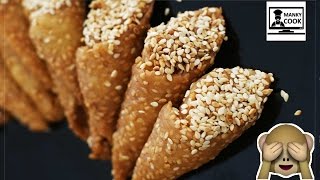 Cornets aux amandes la VRAIE technique algérienne MANKYCOOK [upl. by Dnomse]