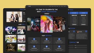 Complete Responsive Event Organizer Website Design Using HTML  CSS  Javascript  Step By Step [upl. by Launcelot]