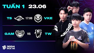 TS vs VKE BO3  GAM vs TW BO3  VCS 2024 MÙA HÈ  TUẦN 1  23062024 [upl. by Aivatan621]