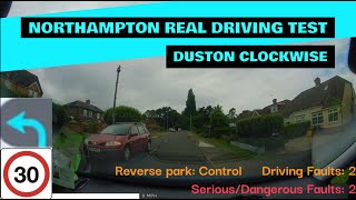 Northampton Real Driving Test  Duston Clockwise Fail [upl. by Atinrehs]