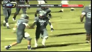 Myles Autry of Norcross with a 72 yard punt return for touchdown [upl. by Lulu718]