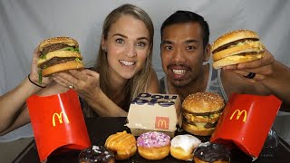 First Time Eating McDonalds Big Mac vs Homemade Mukbang  MCDONALDS HAS DONUTS [upl. by Ahseenak]