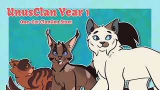 One Cat Start ClanGen Challenge  Year 1 [upl. by Jeane]