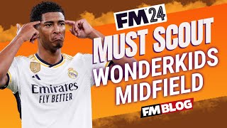 Top MUST SCOUT Wonderkid Midfielders in FM24  Football Manager 2024 Wonderkids [upl. by Mayman404]