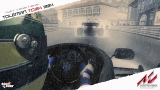 ASSETTO CORSA Ayrton Senna Toleman TG184 wet race at Monaco 1984 [upl. by Arima675]