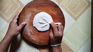 Easy nokshipitha design  nokshi pitha [upl. by Skelly277]