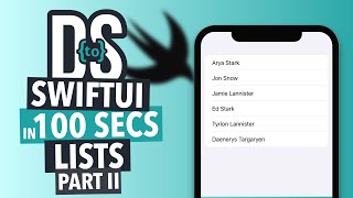 SwiftUI Basics Dynamic List in 100 Seconds Part II [upl. by Alabaster]