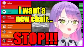 【Hololive】Towa Superchat Wont Stop After Saying She Wants A New Chair【Eng Sub】 [upl. by Isidoro]