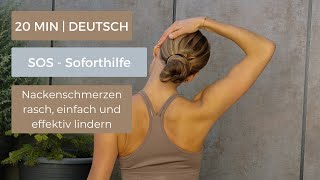 NACKENVERSPANNUNG lösen  SOS  einfache Soforthilfe in 20 Min  Nacken Yoga anfängerfreundlich [upl. by Gnidleif]