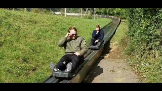 Fri 13th Sep 2024 Chatham Ski Centre Cresta Toboggan Run down the longest track in the UK [upl. by Auqeenahs623]