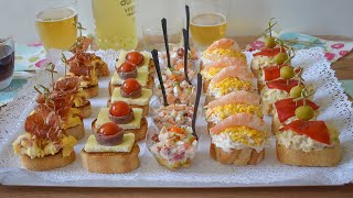 MONTADITOS Y PINCHOS ¡nos vamos de tapas sin salir de casa [upl. by Atirabrab]