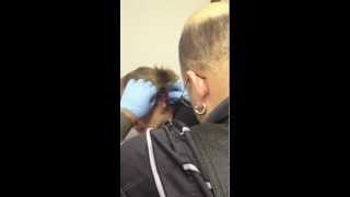 Guy cries while getting his ear pierced [upl. by Gravante569]