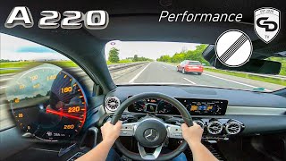 2020 MercedesBenz A220 190 PS  TOP Speed on unlimited German Autobahn by ChrisDrivingTV [upl. by Mariana207]