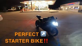 GSXR 600 REVIEW  THE PERFECT 600CC START BIKE [upl. by Brezin]