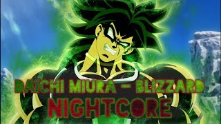 Daichi Miura  Blizzard  Nightcore No Lyrics [upl. by Zubkoff88]