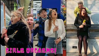 Public orgasm head massage prank on TIKTOK Pranks Gone wrong  Best ORGASM 😜  try not to laugh [upl. by Enirhtac]