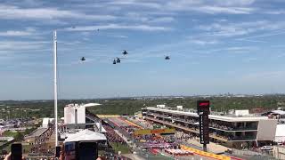 Formula 1 USGP 2018 Austin AWESOME MILITARY FLYOVER [upl. by Haral]