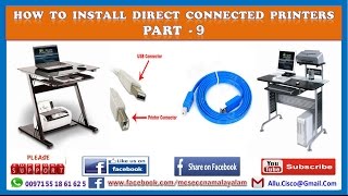 MCSE CCNA HACKING MALAYALAM PART 9  How To Install Direct Connected Printers  Local Printer [upl. by Nwahc]