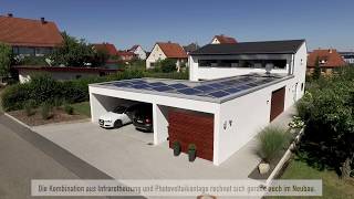 Ein PLUSENERGIEHAUS durch Infrarotheizung amp Photovoltaikanlage [upl. by Ronnie]