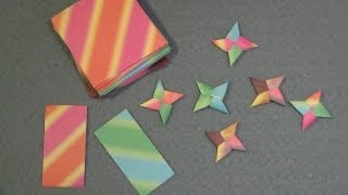 paper chinese throwing star tutorial [upl. by Bathsheba]