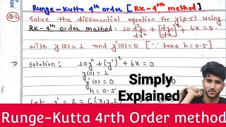 Runge kutta 4th order method  Rk4 method Numerical Method [upl. by Fanchet341]