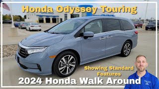 2024 Honda Odyssey Touring Walkaround Standard Features [upl. by Elleval]