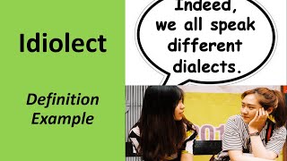 What is idiolect Definition and example of idiolect explained in UrduHindi Very easy concept [upl. by Nyret894]