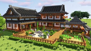 Japanese Estate Base  Minecraft Timelapse [upl. by Lemmueu]