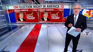 CNN 9p ET projection Trump wins 7 states Clinton 1 [upl. by Eleaffar532]