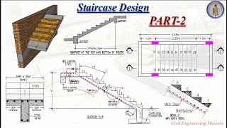 Design of Staircase  Design of RCC Staircase  SP34Reinforcement Detailing [upl. by Brigitta]