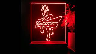 Budweiser Clydesdale Horse Night Light 3D Illusion Lamp Home Bar Decor [upl. by Nestor]