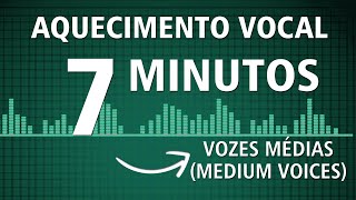 Aquecimento vocal de 7 minutos para VOZES MÉDIAS MEZZOBARÍTONO [upl. by Leryt]