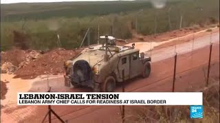 LebanonIsrael Lebanon army chief calls for readiness at Israel border [upl. by Wolpert]