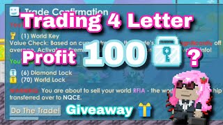 Easy Profit 100 DL Trading 4 Letter Growtopia Zergio Gebi [upl. by Swamy544]