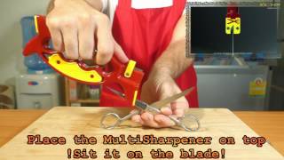 How to sharpen fabric scissors the right way The MultiSharpener by Solinge® scissors sharpener [upl. by Ytnom]