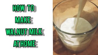 How to Make Walnut Milk at Home Recipe For Walnut Milk Quick amp Easy [upl. by Pussej]