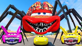 Live Epic Escape From Lightning McQueen Eater Monsters  McQueen VS Lightning McQueen BeamNGDrive12 [upl. by Akoyin]