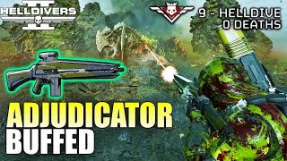 Helldivers 2  Buffed Adjudicator Gameplay No commentary Max difficulty No deaths [upl. by Edison]