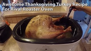 How to Cook a Turkey with a Rival Roaster Oven [upl. by Akierdna]