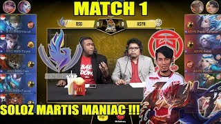 Soloz Martis Auto MANIAC  RSG vs AirAsia Saiyan Match 1 MEC 2018 MOBILE LEGENDS [upl. by Niobe]