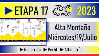 Etapa 17 TOUR de FRANCIA 2023 Recorrido Perfil y Altimetría [upl. by Mathian]