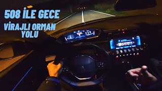 EN SPORTİF D SINIFI ARABA PEUGEOT 508 İLE GECE PERFORMANSLI POV SÜRÜŞ YAPTIK [upl. by Gualtiero521]