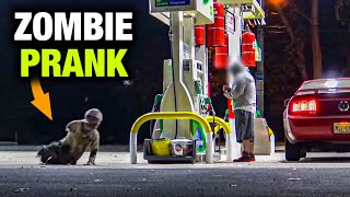 Gas Station Legless Zombie Prank [upl. by Nirret]