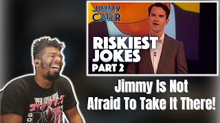 AMERICAN REACTS TO Riskiest Jokes  VOL 2  Jimmy Carr [upl. by Fates244]