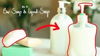 HOW TO TURN BAR SOAP INTO LIQUID SOAP EASY [upl. by Vaasta]