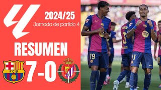 Barcelona  Real Valladolid 70 Resumen LALIGA EA SPORTS 202425 barça vs valladolid [upl. by Johen785]